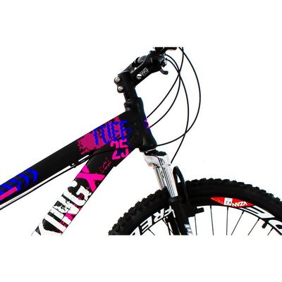 Bicicleta X TUFF25 Freeride Aro 26 Preto Rosa 21V - Viking