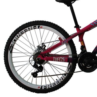 Bicicleta VikingX Freeride Aro 26 21 Vel Rosa/Roxo TUFF25