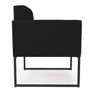 Poltrona Elisa Linho Base Metálica Industrial Preto - D'rossi Cor A79 Preto