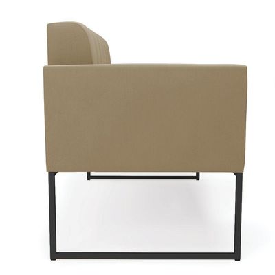 Poltrona Elisa Suede Base Metálica Industrial Preto - D'rossi Cor Marrom Rato