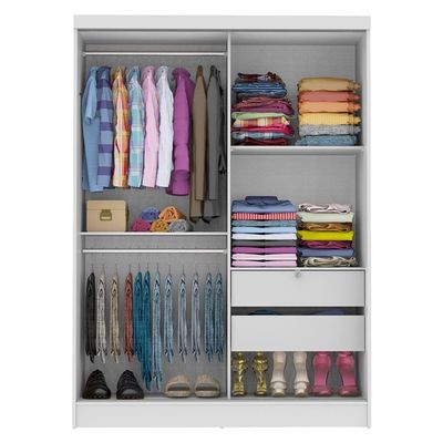 Guarda Roupa Cabeceira 2 mesas de cabeceira Luke Madesa