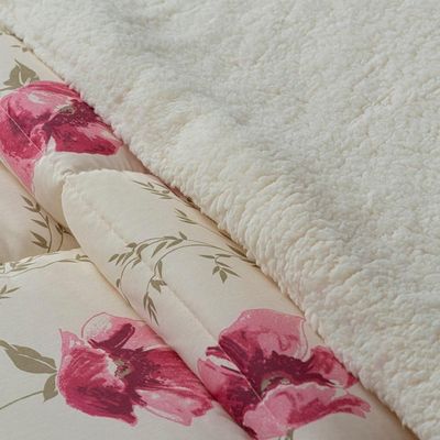 Coberdrom Sherpa-percal 180 Fios Estampado King Gran Moratta 01 Peça - Floral Rose