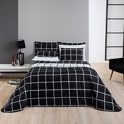 Cobre Leito 200 Fios Dupla Face King Austin 03 Peças - Preto