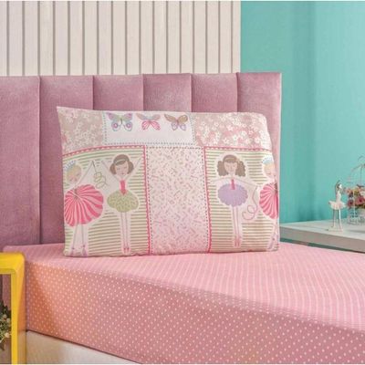 Jogo De Cama Lençol Bouti Infantil Kids Solteiro 02 Peças - Ballet
