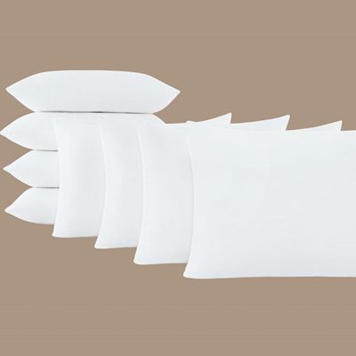 Kit 6 Travesseiros 50x70cm Antialérgico Lavável Fibra Siliconada Macio Confort - Branco