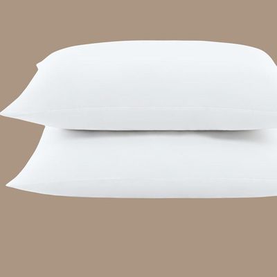Kit 2 Travesseiros 50x70cm Antialérgico Lavável Fibra Siliconada Macio Confort - Branco