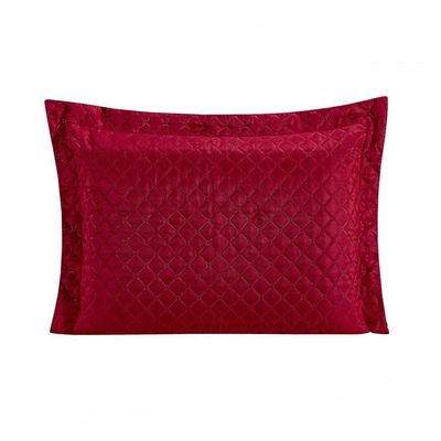 Porta Travesseiro Com Debrum Requinte Liso 01 Peça - Vermelho