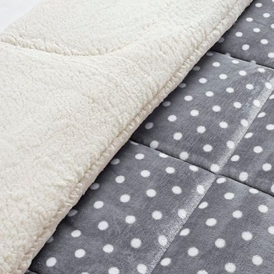 Coberdrom Estampado Petit Poá Solteiro 01 Peça - Cinza