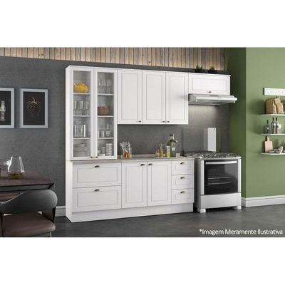 Módulo Cozinha Henn Americana Armário 3 Portas Branco