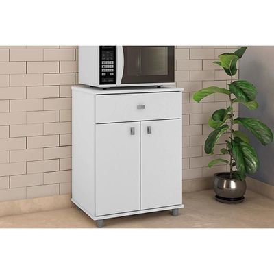 Gabinete Lavanderia Balcão Multiuso Asm168 C- 2 Portas E 1 Gaveta Branco - Movelbento