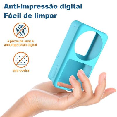 Capa de Proteção em Silicone Azul para DJI Action 2 - Telesin