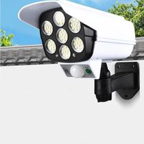 Câmera Falsa Solar Luminária Sem Fio Sensor De Presença Leds