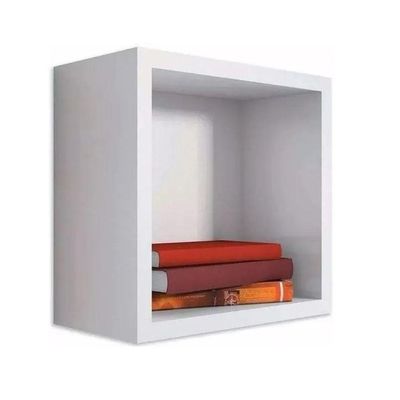 Kit 02un Nicho Decorativo Quadrado 31x31x15 Branco.