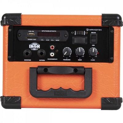 Caixa Multiuso Hayonik Iron Classic 80 20w Bluetooth Laranja