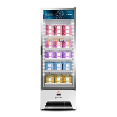 Freezer Vertical Porta De Vidro Sorvetes E Congelados 497l Vf50ah Optima Branca 220v 220v