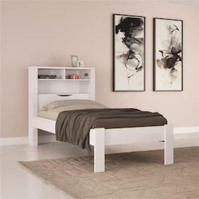 Cama de Solteiro Santos Andirá Invicta Atacama com Baú Branco