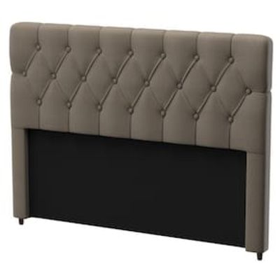 Cabeceira para Cama King Size Probel Califórnia em Tecido Suede Bege
