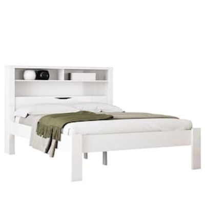 Cama Casal Santos Andirá Invicta Atacama com Baú Branco