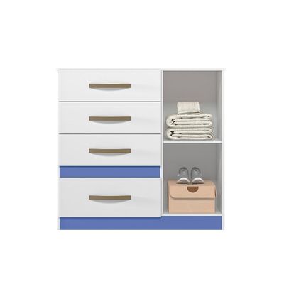 Conjunto Guarda Roupa E Cômoda Seicheles Branco Rosa Azul Lilás