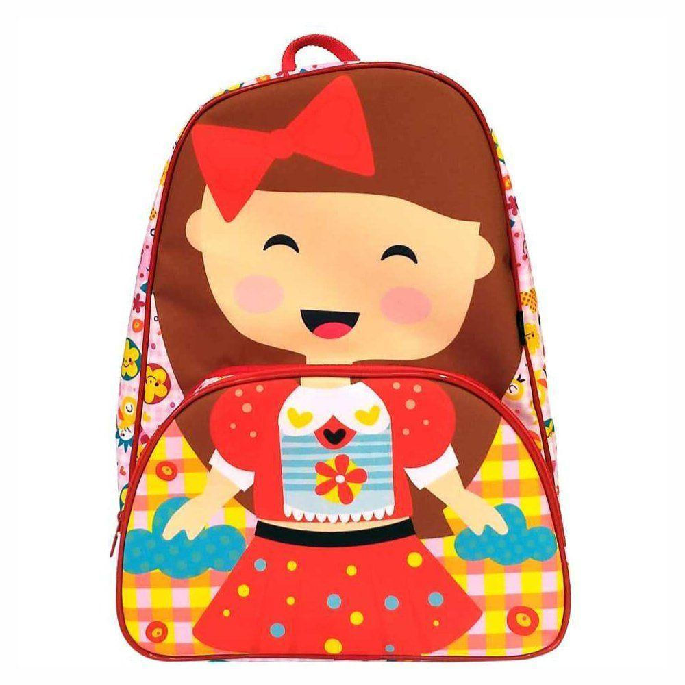 Mochila Kids Escolar - Boneca - Vermelho - Od-mkbo - ó Design