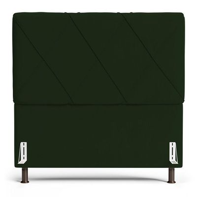 Cabeceira Cama Box Casal Queen Size Mel 160cm Com Frame Veludo Verde - Desk Design