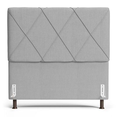 Cabeceira Cama Box Casal Queen Size Mel 160cm Com Frame Linho Cinza Claro - Desk Design