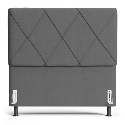 Cabeceira Cama Box Casal Mel 140cm Com Frame Linho Cinza - Desk Design