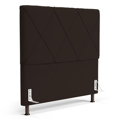 Cabeceira Cama Box Casal Queen Size Mel 160cm Com Frame Sintético Marrom - Desk Design