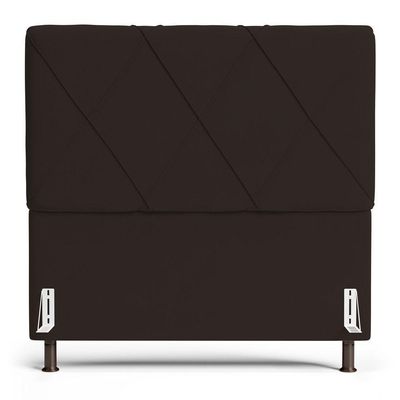 Cabeceira Cama Box Casal Queen Size Mel 160cm Com Frame Sintético Marrom - Desk Design