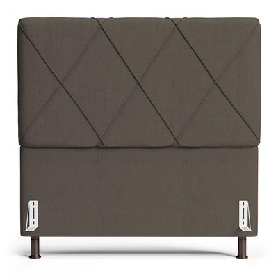 Cabeceira Cama Box Casal Mel 140cm Com Frame Linho Marrom - Desk Design