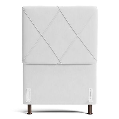 Cabeceira Cama Box Solteiro Mel 90cm Com Frame Sintético Branco - Desk Design