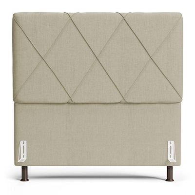 Cabeceira Cama Box Casal Queen Size Mel 160cm Com Frame Linho Bege - Desk Design