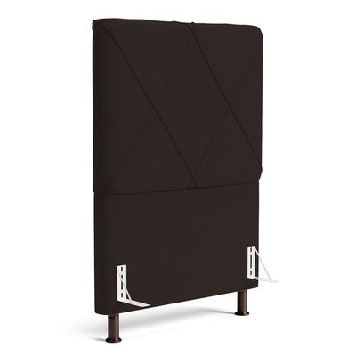 Cabeceira Cama Box Solteiro Mel 90cm Com Frame Sintético Marrom - Desk Design