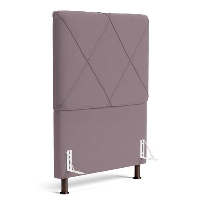 Cabeceira Cama Box Solteiro Mel 90cm Com Frame Veludo Rosê - Desk Design