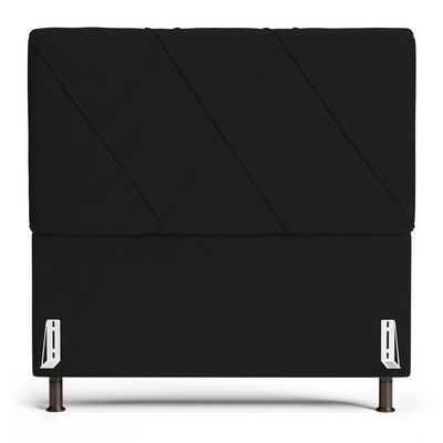Cabeceira Cama Box Casal King Size Mel 195cm Com Frame Veludo Preto - Desk Design