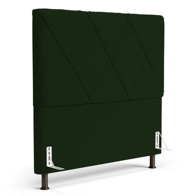Cabeceira Cama Box Casal King Size Mel 195cm Com Frame Veludo Verde - Desk Design