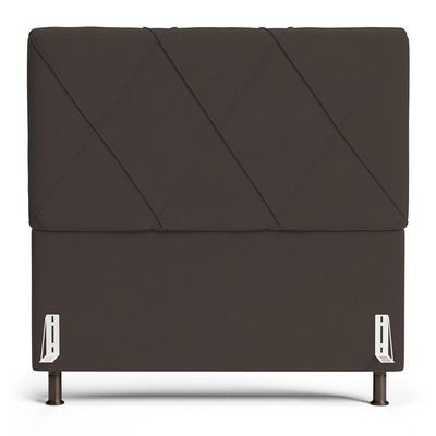 Cabeceira Cama Box Casal King Size Mel 195cm Com Frame Suede Marrom - Desk Design
