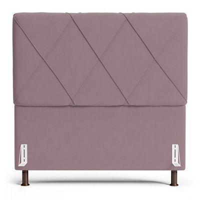 Cabeceira Cama Box Casal King Size Mel 195cm Com Frame Veludo Rosê - Desk Design