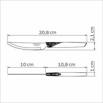 Faca De Mesa Lyf Com Lâmina Em Aço Inox E Cabo De Polipropileno Pcr Verde Natureza 4"