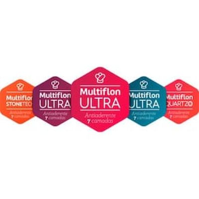 Frigideira Funda Multiflon Gourmet Antiaderente Ultra 7 Preta - 28 cm