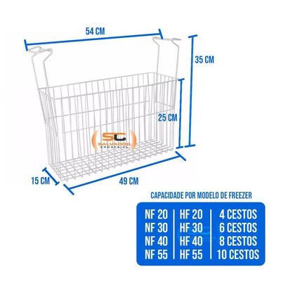Kit - Freezer Horizontal Tampa De Vidro 144 Litros Nf20 - Metalfrio 220v + 4 Cestos Nextgen Branco