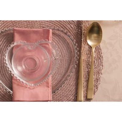 Conjunto com 4 Xícaras e Pires para Chá Wolff Pearl Coração em Cristal - 180 ml