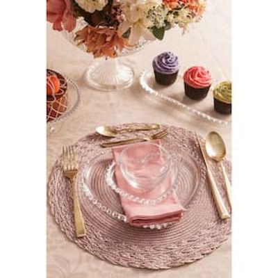 Conjunto com 4 Xícaras e Pires para Chá Wolff Pearl Coração em Cristal - 180 ml
