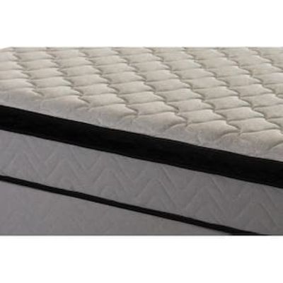 Colchão de Casal Hellen Titanium com Espuma D28 e Pillow Top 24x138x188cm - Cinza/Preto