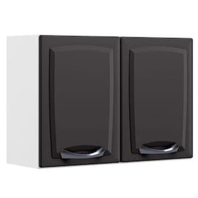 Armário Aéreo Duplo Itatiaia New Premium com 2 Portas e 1 Prateleira - 80cm de largura Grafite