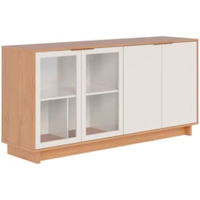 Buffet Colibri Vitória com 4 Portas e 4 Prateleiras Off White