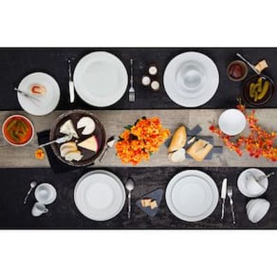 Conjunto de Pratos de Sobremesa Germer Diamante em Porcelana 20,5 cm – 6 Peças