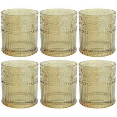 Conjunto de Copos Baixos L`Hermitage Republic Âmbar 330 ml - 6 Peças