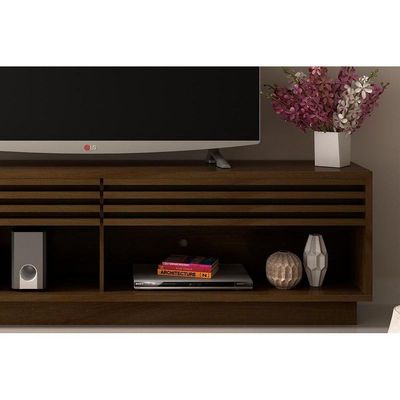 Rack para TV RA2000 até 65 Polegadas c/ 2 Gavetas e 2 Nichos Natural - Tecno Mobili