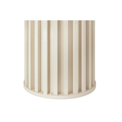 Mesa de Sala Jantar Viena + Tampo Madeirado 136cm Freijó/Off White - DJ Móveis